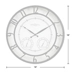18" Bronze-Tone Outdoor Wall Clock, Weather-Resistant Plastic, Farmhouse Style