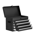 Gewna 5 Drawers Rolling Garage Tool Chest with Locking System,Metal  Storage Cart  with Side Cabinet,Protective Liner & Tool Rack for Garage Workshop