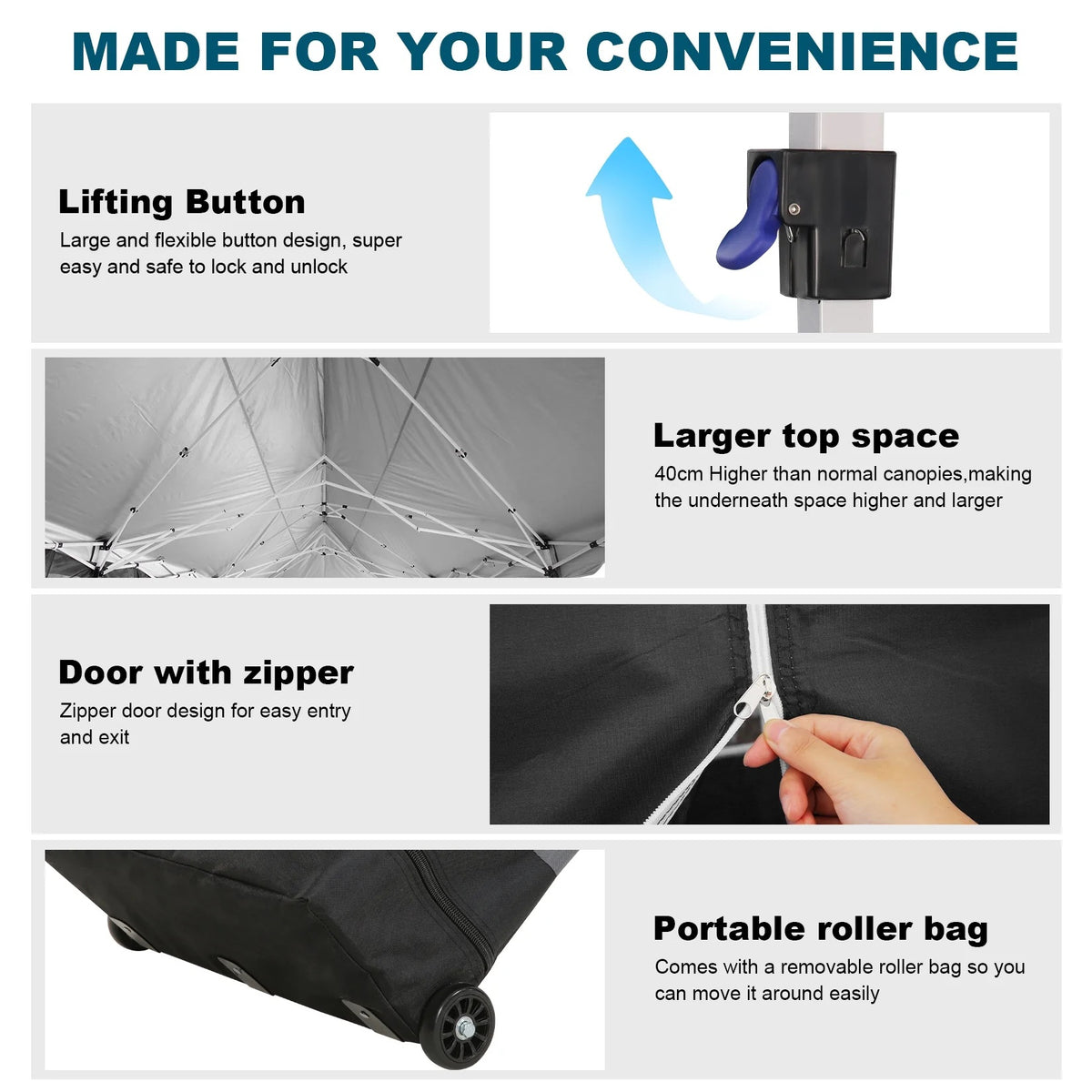 HOTEEL Canopy 10'x20' Pop Up Canopy Tent Heavy Duty Waterproof Adjustable Commercial Instant Canopy Outdoor Party Canopy Parties,Wedding,Outside Patio,Event,Backyard,White