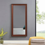 Tall Full Length Mirror, Oversized Rectangle Full Body Wall Mounted Mirror with Smooth Faux Wood Frame