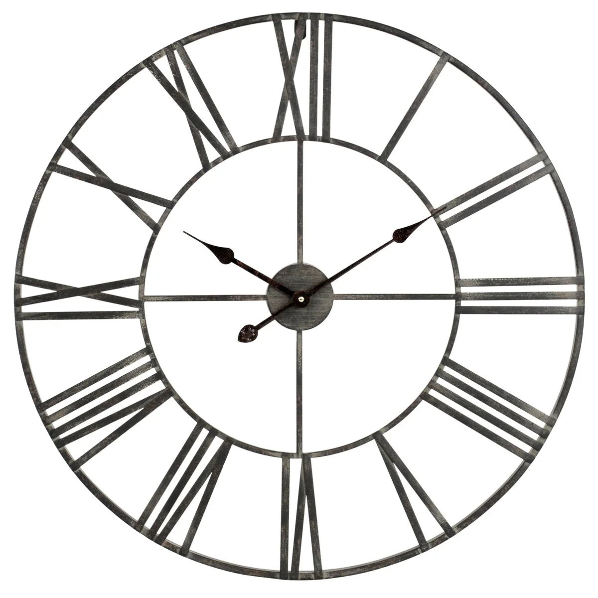 Modern Round Metal Wall Clock, Decorative Circular Hanging Clock for Living Room, Bedroom and Office