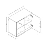 Prepac HangUps 30" Upper Wooden Garage Storage Cabinet in Black