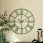 Modern Round Metal Wall Clock, Decorative Circular Hanging Clock for Living Room, Bedroom and Office