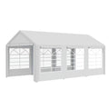 Topcobe 10' x 20' Heavy Duty Party Tent & Carport with Removable Sidewalls and Double Doors, Large Canopy Tent, Sun Shade Shelter, Outdoor Patio Canopy for Garden Backyard Parties, BBQ, White