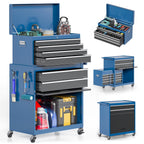 MUCHANT 5-Drawer Rolling Tool Chest, 2-in-1 Tool Box& Cabinet with Wheels, Drawers and Removable Top Tool Box for Garage, Warehouse, Workshop, Repair Shop, Black