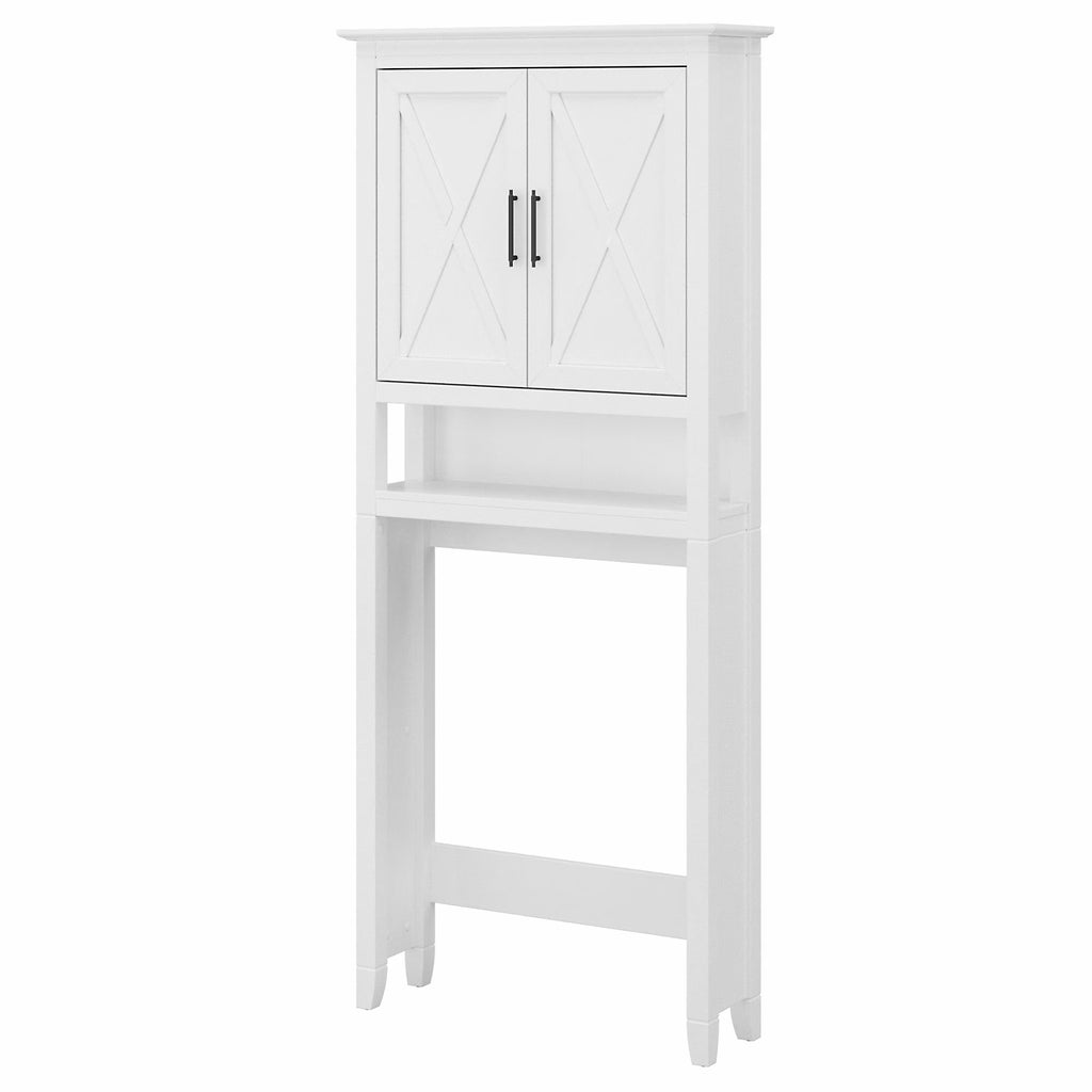 Bush Furniture Key West Over The Toilet Storage Cabinet in Driftwood Gray