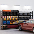Ztysn Heavy Duty 5 tier Garage Metal Shelving Units Storage for 8000lbs,Adjustable Basement Industrial Shelves Pallet Racking Tool Organize,Black