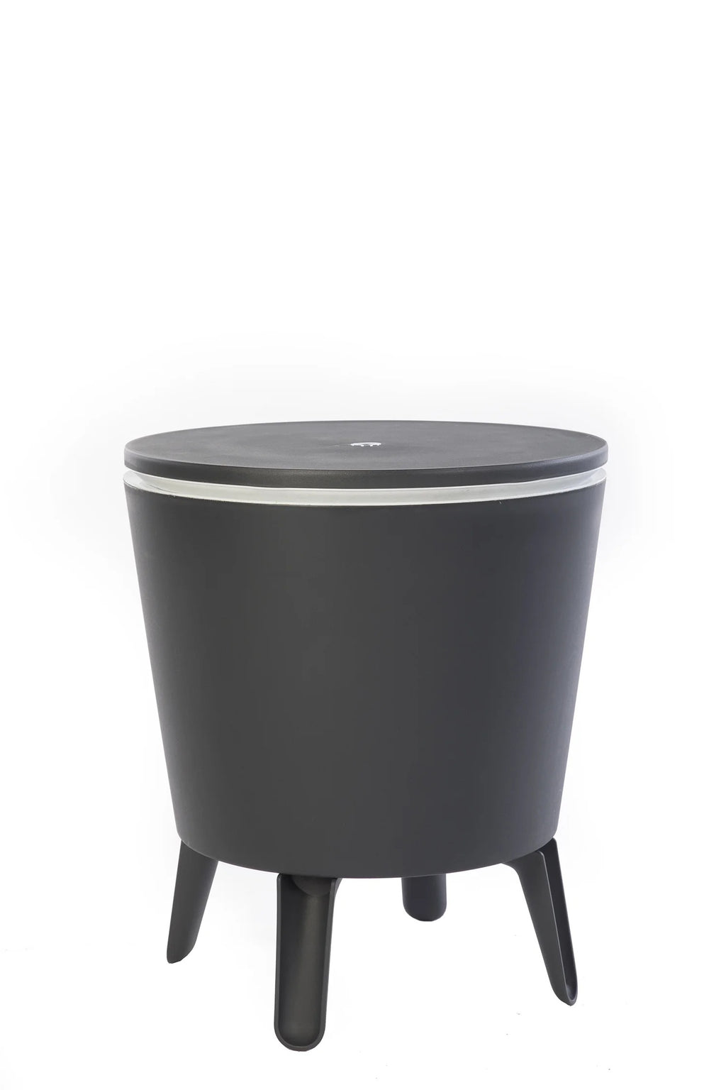 Keter Pacific 7.5 Gallon Cool Bar 2 in 1 Weather Resistant Side Table and Bar Durable Resin Outdoor Patio Beverage Cooler Table, Rattan Look Brown