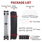 Luku 10x10ft Instant Pop-Up Canopy Tent with Patented Center Lock System, Portable Wheeled Carry Bag, Adjustable Height Straight Legs for Outdoor, Garden, Market, Patio, Yard