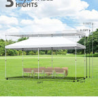 10' x 20' Pop Up Canopy Tent for Outdoor, Portable Instant Commercial Canopy for Patio, Backyard, Garden, Lawn, Outdoor Activities
