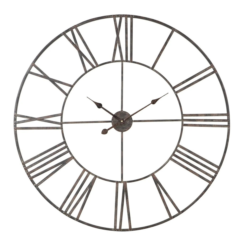 Modern Round Metal Wall Clock, Decorative Circular Hanging Clock for Living Room, Bedroom and Office