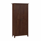 Key West Tall Storage Cabinet with Doors in Bing Cherry - Engineered Wood