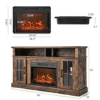 58" TV Console with 23" Fireplace Insert, Fireplace TV Stand for TVs up to 65 Inches, 1400W Electric Fireplace Heater