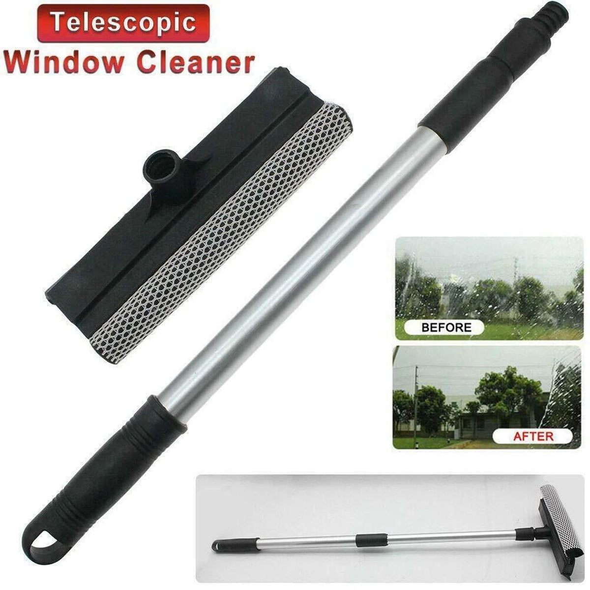 Wiueurtly Scrub Daisy Replacement Sponge Window Extendable Cleaning for Squeegee Windshield Rubber Cleaning Supplies Car Seat Shampooer Violin And Polish Serving Spoons