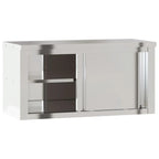 vidaXL Kitchen Wall Cabinet with Shelf Storage Restaurant Stainless Steel
