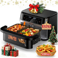 12QT 12-in-1 Dual Air Fryer with Flex Basket & 50PCS Paper Liners