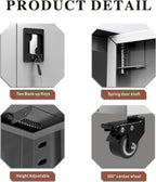 Garage Storage Cabinets Wall Mounted, 28-H Wall Cabinet Storage for Tools, Metal Cabinets with Doors and Shelves, Locking Wall Cabinet, Floating Garage Tool Cabinet for Warehouse