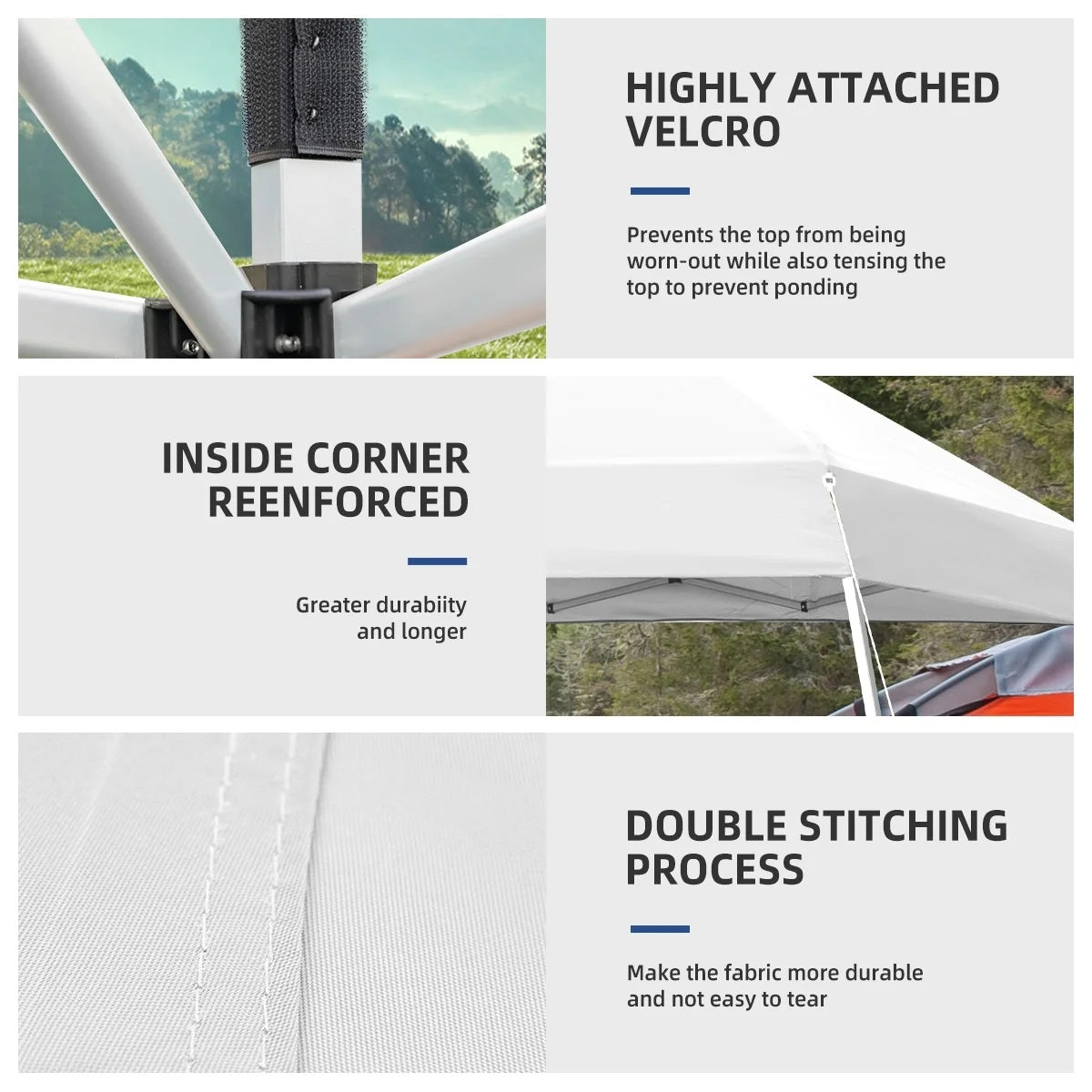 10x10 Pop Up Canopy Tent With Durable Silver Coated Cover And Adjustable Slant Legs, Easy Setup Outdoor Patio Instant Sun Shelter - Blue, Included 1 x Storage Carry Bag, 4 x Guylines, 8 x Stakes