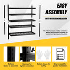 Alvantor 5-Tier Heavy Duty Storage Shelves Unit, 3000LBS Capacity Metal Shelving Rack,Black
