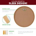 Modern Round Aluminum Wall Mirror, Decorative Circular Metal Frame Mirror for Living Room, Bedroom and Entryway