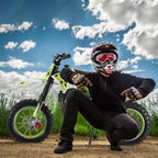 2026 Upgraded 50cc 2-Stroke Kids Dirt Bike Motocross, Pocket Gas Motorbike, Off Road Gas Power Mini Pocket Motorcycle with Front/Rear Disc Brakes, Scooter Bike Pocket, Dirtbike for Kids Green