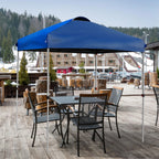 Patiojoy 6.6-?x 6.6-?Pop-up Canopy Tent Outdoor Camping Sun Shelter w/ Portable Roller Bag & 4 Weight Bags Blue