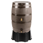 50 Gallon Rain Barrel with Brass Spigot, Large Outdoor Rainwater Collection and Storage Container for Garden