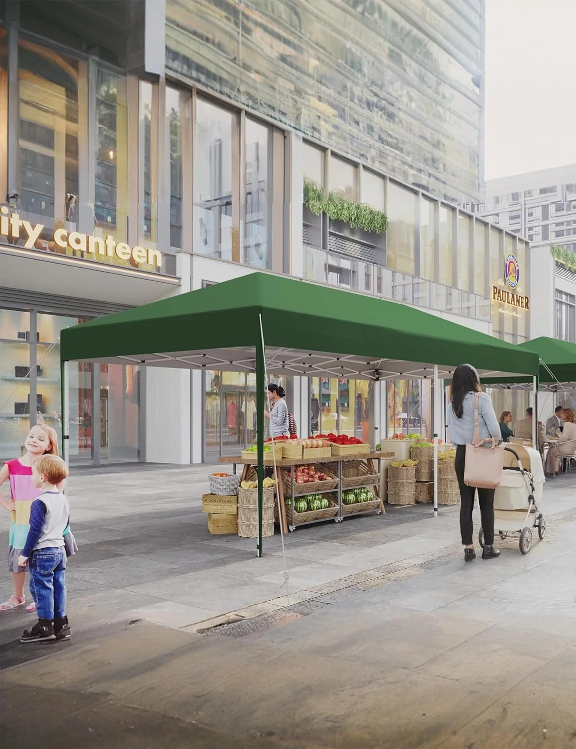 Telyswee 10'x 20' Pop Up Canopy Tent for Parties, Heavy Duty Commercial Canopy Tent Outdoor Vendor Party Tent Waterproof Gazebo Shelter for Patio Outdoor Party Events